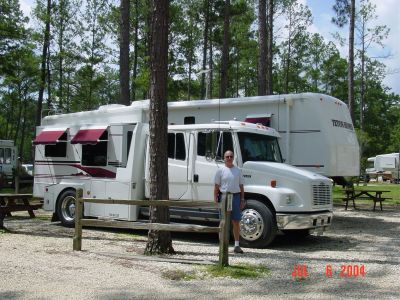Eric Bishop at his campsite in Abita Springs, LA. for the 2004 Reunion.
