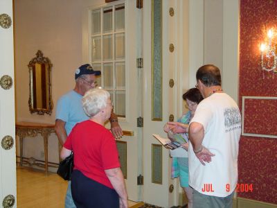 Nick and Carolyn Meistrell, Karen and Charlie Layus checking the time for
the upcoming reception.

