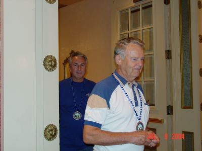 Steve Hulsey and Tom Boyce at Registration, Friday afternoon.
