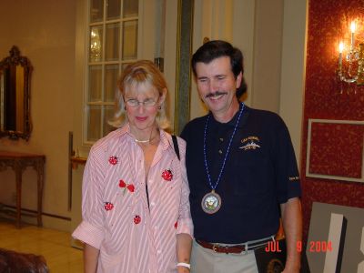 Jackie and Byron Personett arriving from Hermitage, TN at Registration, 
Friday afternoon.
