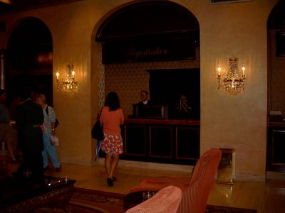 Checking in at the hotel
