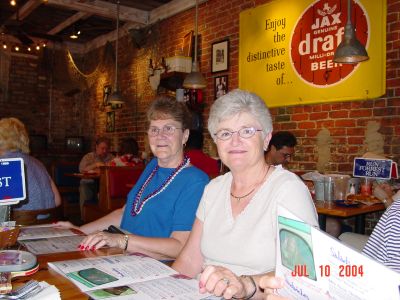 Jeanne Gullet and Pat Davis at Bubba Gumps.
